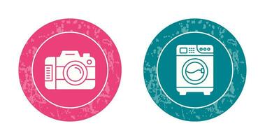 Digital Camera and Washing  Icon vector