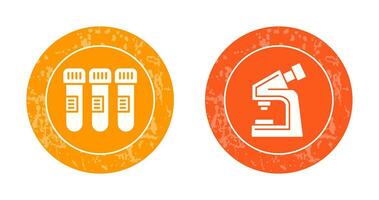 Test Tube and Microscope Icon vector