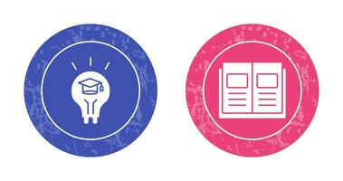 Light Bulb and Ebook Icon vector