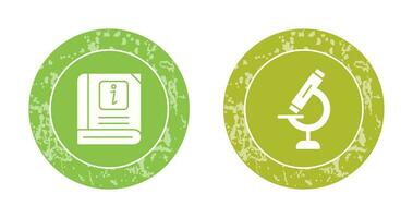 Information and Microscope Icon vector