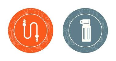 Jumping Rope and Thermos Icon vector