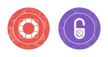 Life Preserver and Do Not Disturb Icon vector