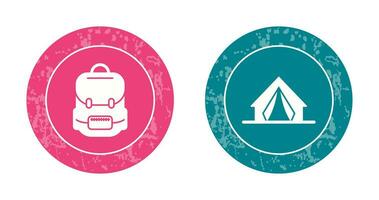 Bag and Camp Icon vector