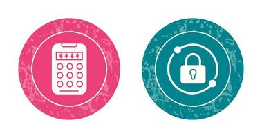 Pin Code and Pad Lock Icon vector