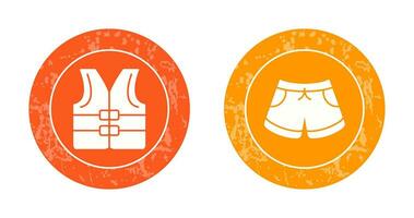 Life jacket and Swim Suit Icon vector