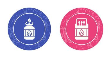 Camping Gas and Matches Icon vector