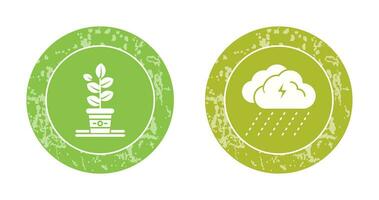 Planting and Rainy Day Icon vector