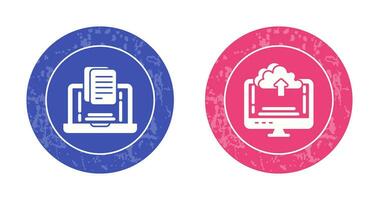 Document and Upload Icon vector