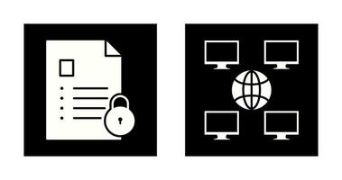 confidentiality and company network Icon vector