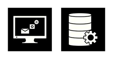 digital márketing y base de datos administración icono vector