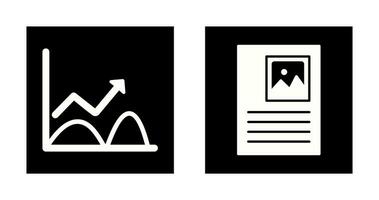 trend in graph and picture attachemnet  Icon vector