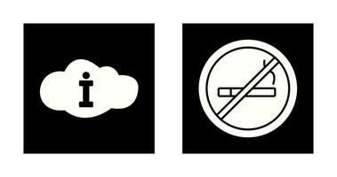 information and No smoking  Icon vector