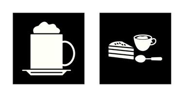 capppucino and coffee served  Icon vector