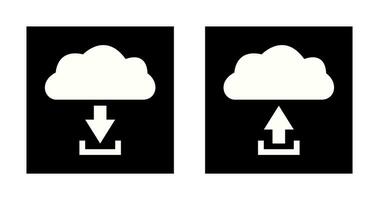 descargar desde nube subir a nube icono vector