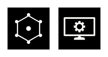 nodes and network setting  Icon vector