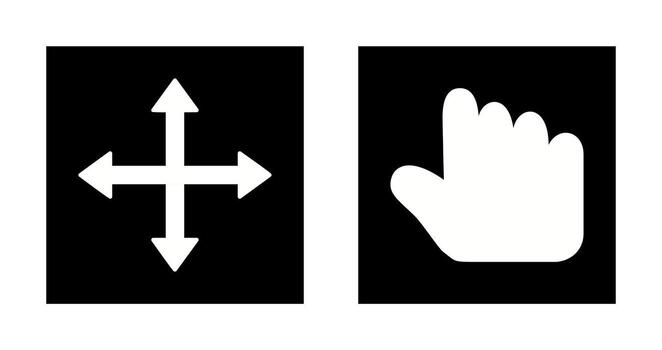 move and hold Icon vector