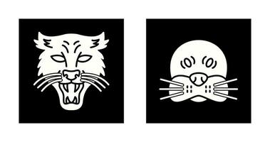 Puma and seal Icon vector