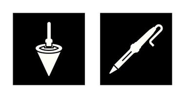 Plumb Bob and Soldering Icon vector