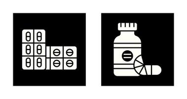 Aspirin and Vitamins Icon vector