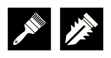 Paint Brush and Dyupel Icon vector