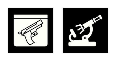 Evidence and Microscope Icon vector