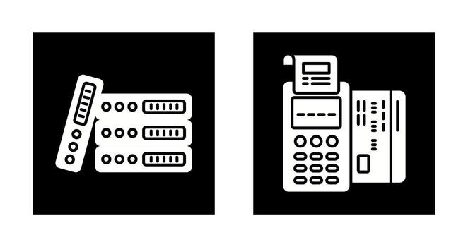 Binders and Pos terminal Icon vector