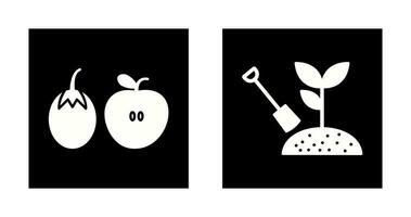 Fruits and Vegetables and Plantation Icon vector