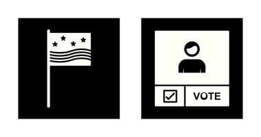 Flags and Candidate Banner Icon vector