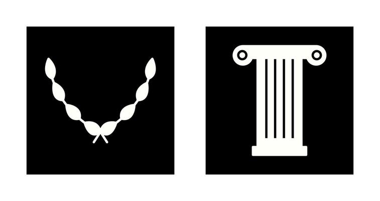 Leaves Wreath and Pillar Icon