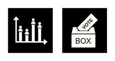 Giing Vote and Candidate and Graph Icon vector