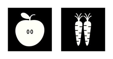 Apples and Carrots Icon vector