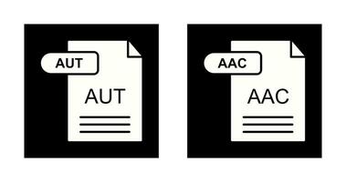 aac y aut icono vector