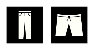 pantalones y pantalones cortos icono vector