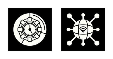 Time Management and Internet Icon vector