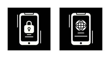 Browser and Lock Icon vector