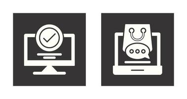 Confirmation and Shopping  Icon vector