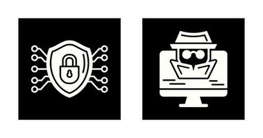 Protection and Spyware Icon vector