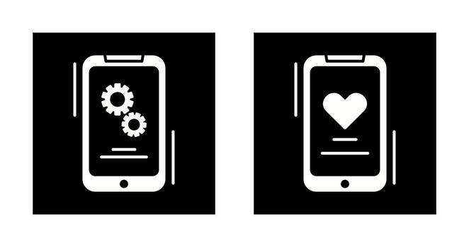 Setting and Favourite Icon vector