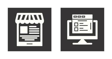 Mobile Shop and Search Product Icon vector