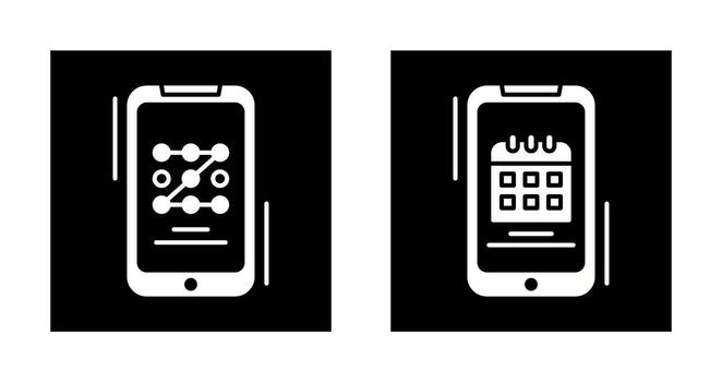 modelo código y calendario icono vector