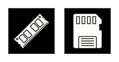 Ram and Memory Card Icon vector