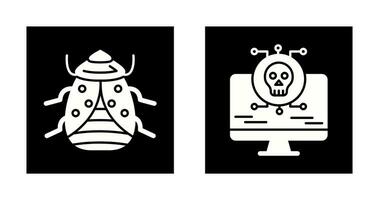 error y virus icono vector