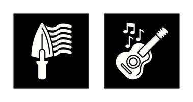 Trowel and Guitar Icon vector