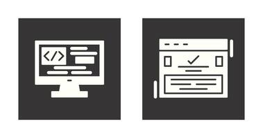 Coding and Complete Icon vector