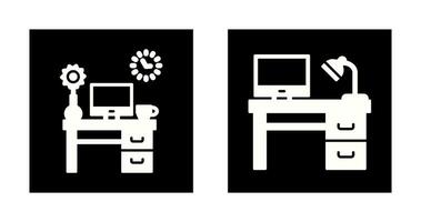 Work Table and Workplace Icon vector