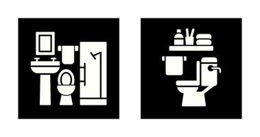 bañera y baño icono vector