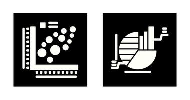 Plot and Pie Chart Icon vector