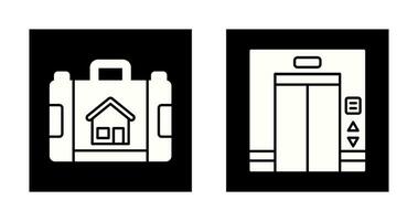 Briefcase and Elevator Icon vector