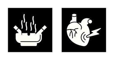 Heart Attack and hashtray Icon vector