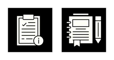 Info and Journal Icon vector